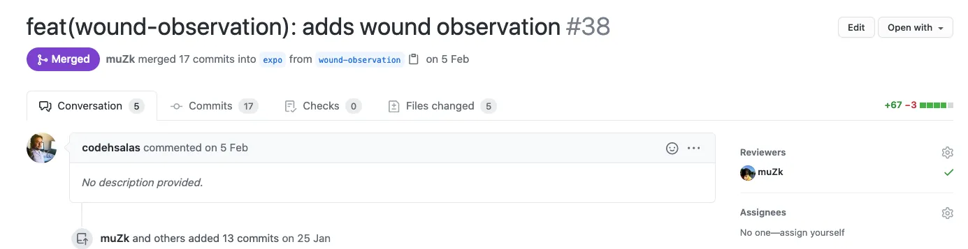El pull request de Héctor