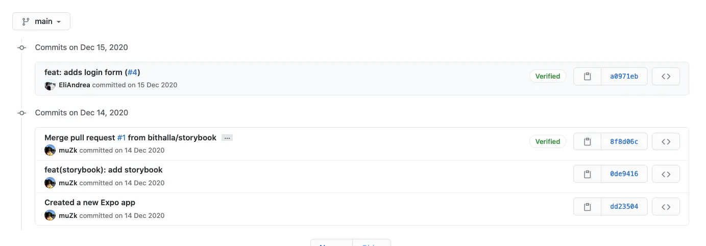 Primeros commits